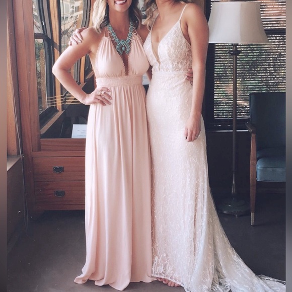 Airy Gauzey Maxi Dress in Dusty Pink - Picture 5 of 6